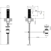 смеситель gessi gessi316 54307#707 для биде, с донным клапаном, цвет шлифованное black metal pvd