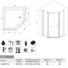 душевой уголок rgw hotel ho-081b 100x100 350608100-14 профиль черный стекло прозрачное