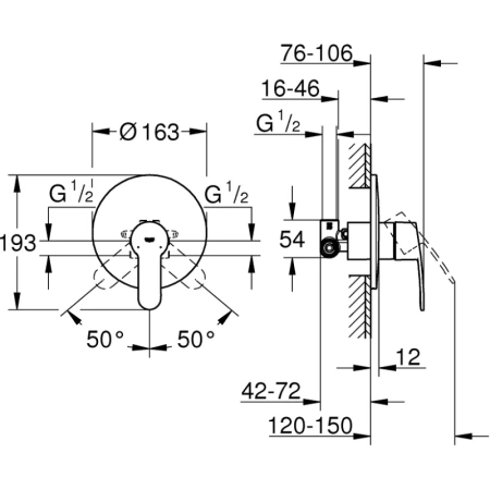 смеситель для душа grohe eurostyle cosmopolitan 33635002