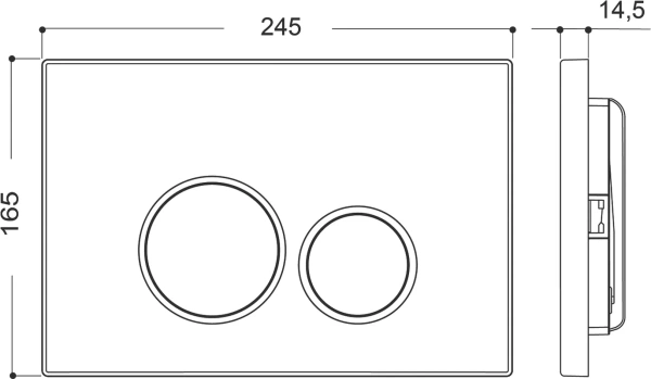 кнопка aqueduto circulo cir0100 для инсталляции, хром