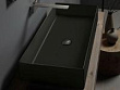 Раковина Scarabeo Teorema 2.0 5102 37 BK накладная, прямоугольная, BIOKER, 80x40 см, Lava (cерый)