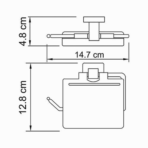 Держатель туалетной бумаги WasserKRAFT Lippe K-6525 с крышкой, цвет хром