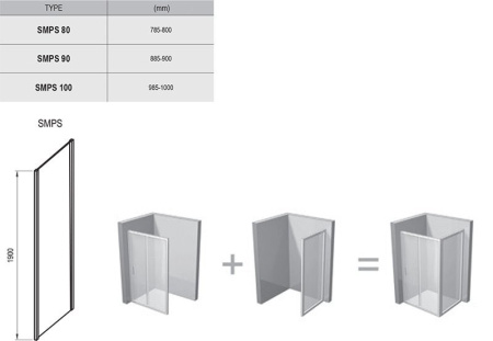 душевая стенка ravak smartline smps-100 r 9spa0a00z1 хром + транспарент