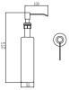 врезной дозатор на мойку для жидкого мыла savol s-zy001y 380 мл