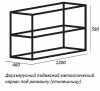 консоль под раковину cezares cadro 120 cadro-120/46/58-2c-so-met-st двухъярусная.