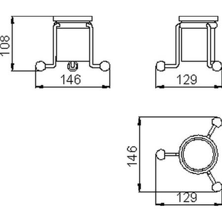 стакан для зубных щеток huber croisette 4026.01h.do