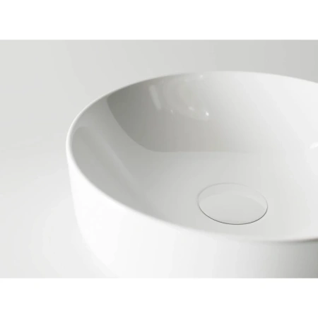 раковина ceramicanova element cn6005 накладная, ø35.5 см, белая