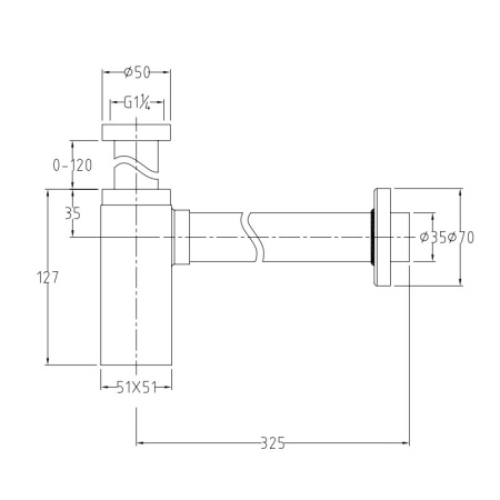 сифон для раковины allen brau infinity square 5.21027-31 чёрный матовый