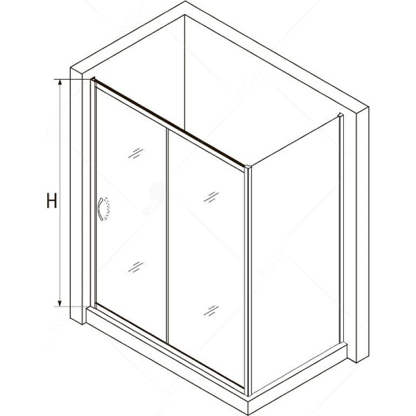 душевой уголок rgw passage pa-76 180х90 35087689-11 профиль хром стекло прозрачное