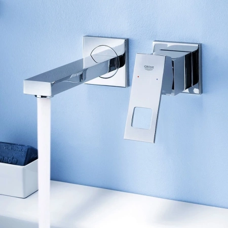 смеситель для раковины без донного клапана grohe eurocube 23447000