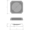мыльница decor walther kristall sts 0931694 настольная, антрацит