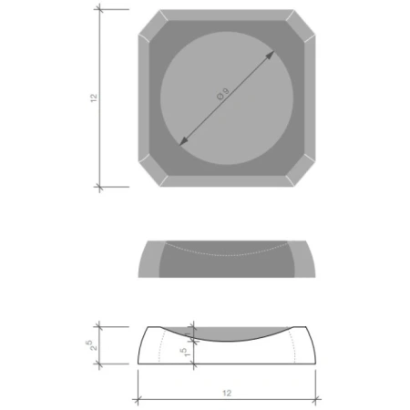 мыльница decor walther kristall sts 0931694 настольная, антрацит