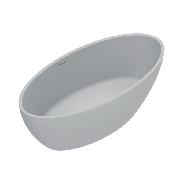 ванна catalano solid 7239010023 из искуственного камня, отдельностоящая, 165x80 см, solidtech, цемент матовый