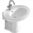 Раковина CeramaLux 2011 подвесная с полупьедесталом, монолитная, 75x57 см, белый декорированный