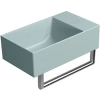 Раковина GSI Kube X 9484015 накладная, 40x23 см, Ghiaccio opaco (Голубой матовый)