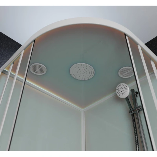 душевая кабина 80x80x220 см frank f408 white 408008 прозрачное