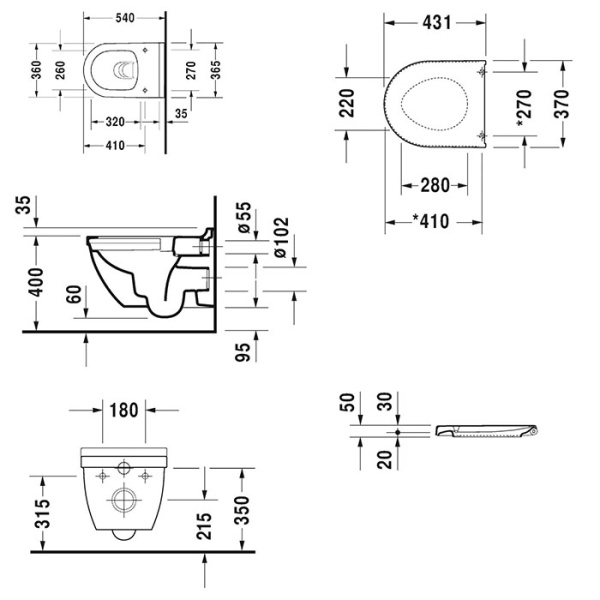 унитаз подвесной duravit starck 3 45270900a11 rimless с покрытием wg с сиденьем с микролифтом 