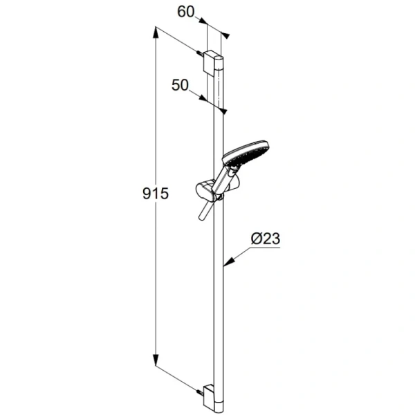 душевой гарнитур kludi dive x 3s 6993005-00 3 режима, хром