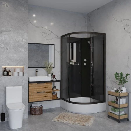 душевая кабина niagara classic 90x90 ng-6501-14bk без гидромассажа