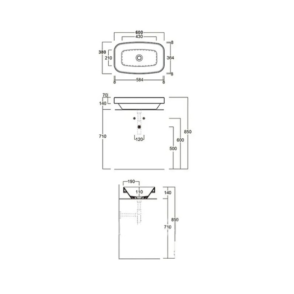 simas simas baden baden раковина накладная 60х38 см, без отв. для смесителя, цвет: nero matt