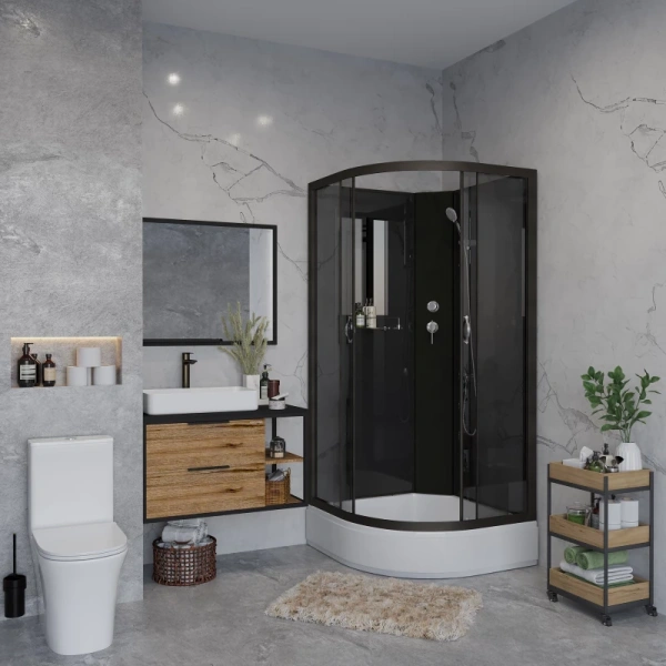 душевая кабина niagara classic 90x90 ng-6501-14bk без гидромассажа