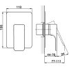 смеситель для душа cisal cubic cu00300021