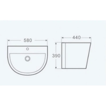 раковина подвесная weltwasser merzbach 006 gl-wt 58 10000003662 белый глянец