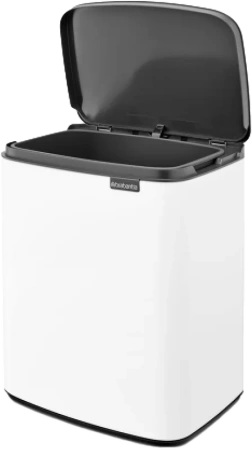 мусорное ведро brabantia bo 222467 12 л, белое