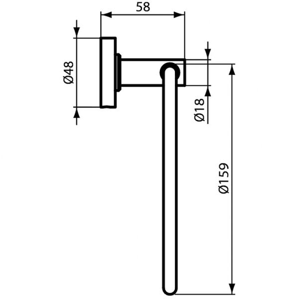 Полотенцедержатель-кольцо Ideal Standard IOM A9130AA Хром