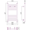 водяной полотенцесушитель сунержа модус 600х300 хром