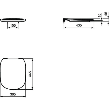 сиденье для унитаза ideal standard tesi t3529v3