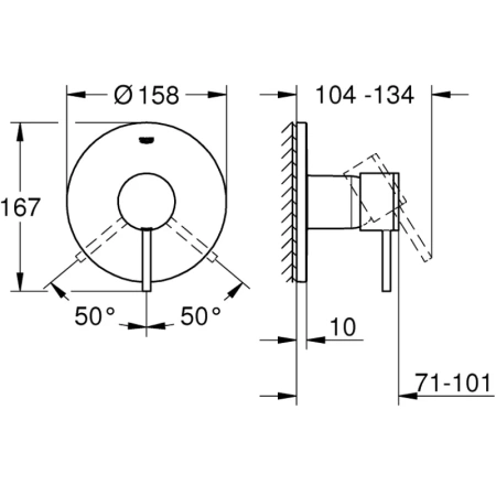 смеситель для душа grohe atrio new 24065da3