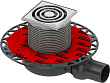 Трап для душа Tece Drainpoint S110 3601100 низкий горизонтальный с декоративной решеткой с фланцем