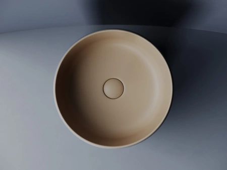 раковина ceramicanova element cn6073mc накладная, ø36 см, капучино матовый