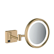 Косметическое зеркало x 3 Hansgrohe AddStoris 41790140, цвет шлифованное золото