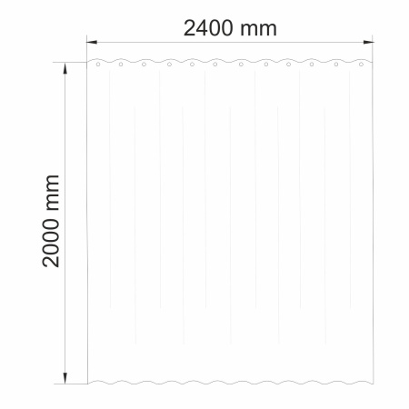 штора для ванной wasserkraft vils sc-10203, 240х200 см, навесная, цвет белая