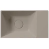 раковина gsi kube x 9484005 накладная, 40x23 см, tortora opaco (коричневый матовый)