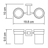 стакан для зубных щеток wasserkraft lippe k-6528d двойной, цвет хром