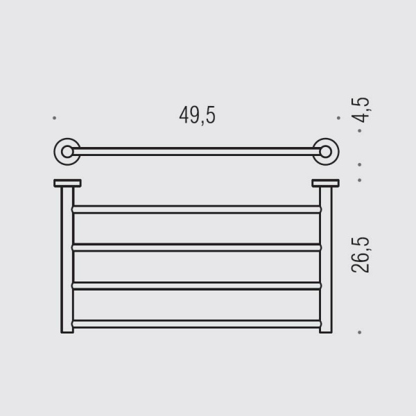 Полка для полотенец Colombo Design Plus W4987.BM Белый матовый