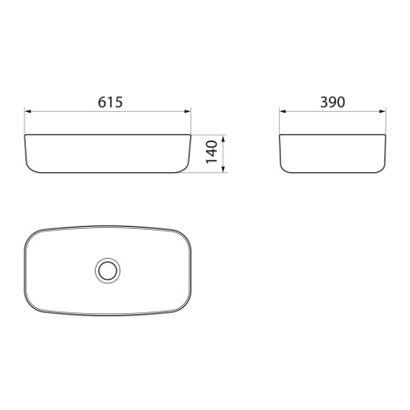 раковина накладная point веста 62 pn43702wb овальная, белая