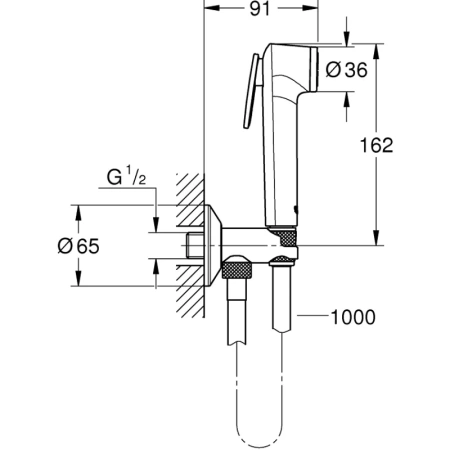 гигиенический набор grohe tempesta-f 26358000