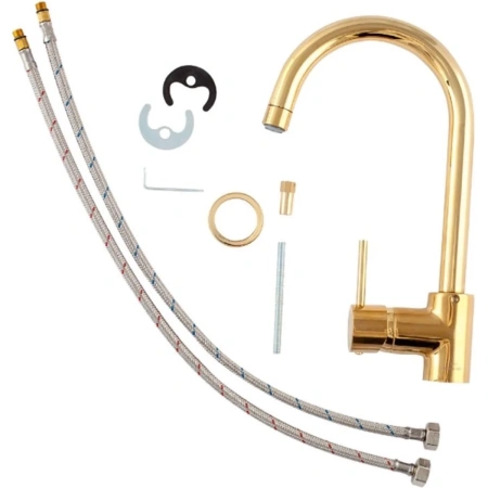 смеситель для кухни paini cox 78ot572lmkm цвет золото pvd