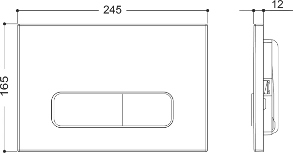 кнопка aqueduto forma for0100 для инсталляции, хром
