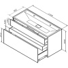 тумба под раковину am.pm inspire 2.0 m50afhx1203gm подвесная 120 см, 3 ящика, цвет графит, матовый