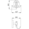 тройной крючок haiba hb1905-3 цвет хром