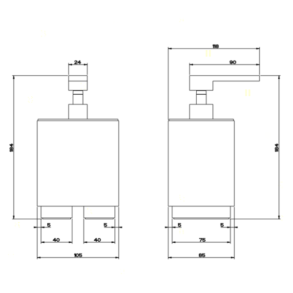 Дозатор для жидкого мыла Gessi Rettangolo 20837#031