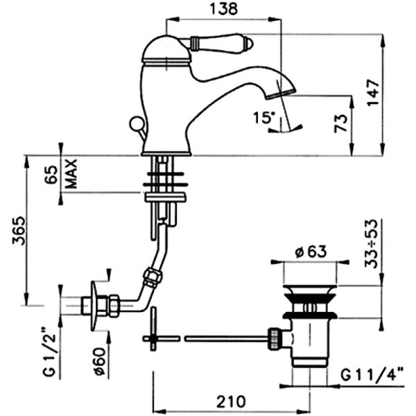 смеситель для раковины nicolazzi el capitan 3402bz75