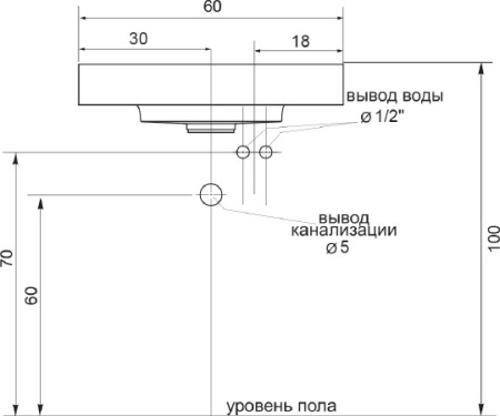 раковина над стиральной машиной цвет и стиль кулибинка new нф-00007418 60 см