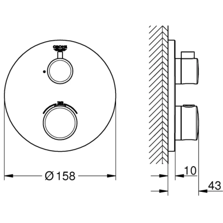 термостат для душа grohe grohtherm 24075000