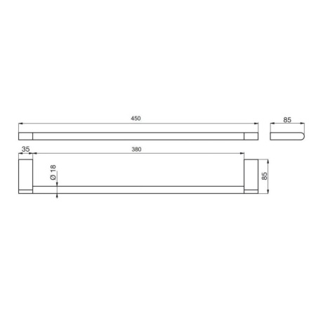 полотенцедержатель 45 см ideal standard connect n1386aa